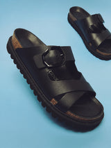 GEORGINA LEATHER BLACK
