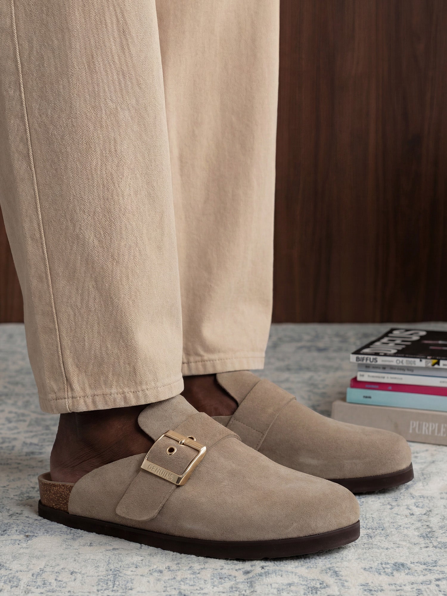 IZAR VELOUR TAUPE MAN